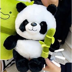 Panda plush toy kids stuffed animal cute black and white decor